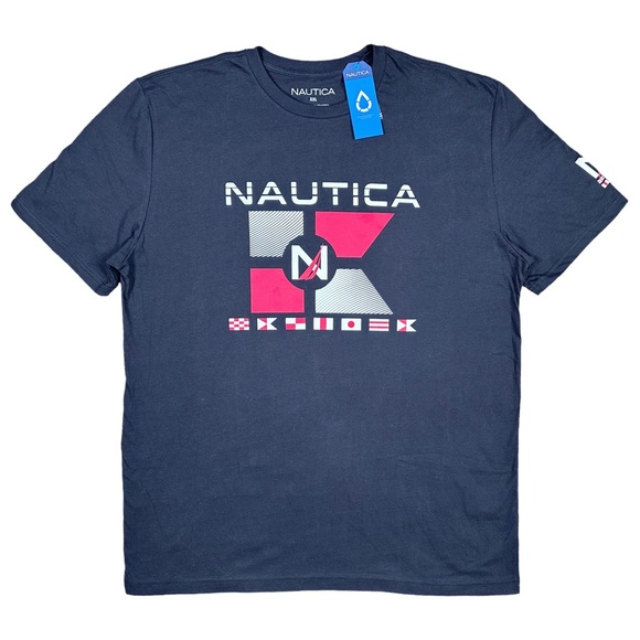 Nautica OTB True Black Holiday Crew Neck Tee - Size XXL - Picture 1 of 5